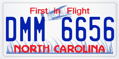 NC license plate DMM6656