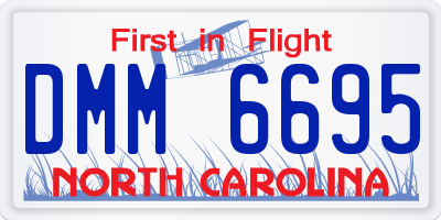 NC license plate DMM6695