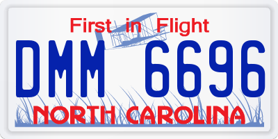 NC license plate DMM6696