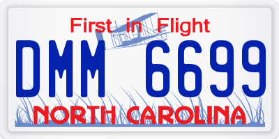 NC license plate DMM6699