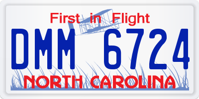 NC license plate DMM6724