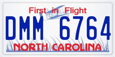 NC license plate DMM6764