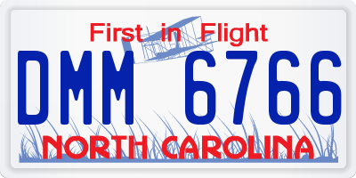 NC license plate DMM6766