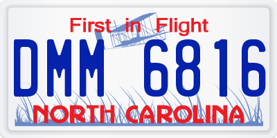 NC license plate DMM6816