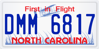 NC license plate DMM6817