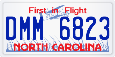 NC license plate DMM6823
