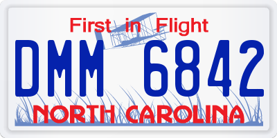 NC license plate DMM6842