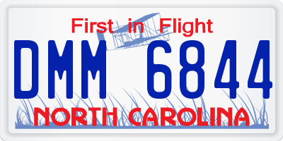 NC license plate DMM6844