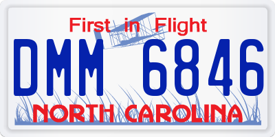 NC license plate DMM6846