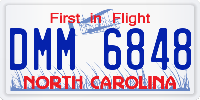 NC license plate DMM6848