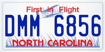 NC license plate DMM6856