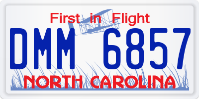 NC license plate DMM6857