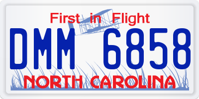 NC license plate DMM6858