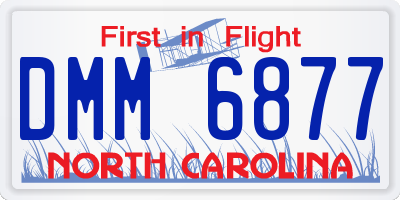 NC license plate DMM6877