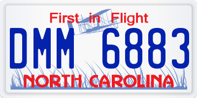 NC license plate DMM6883
