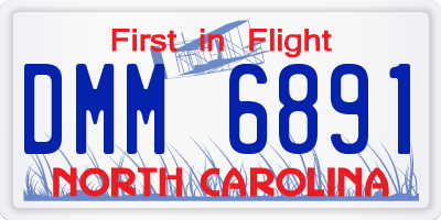 NC license plate DMM6891