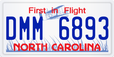 NC license plate DMM6893