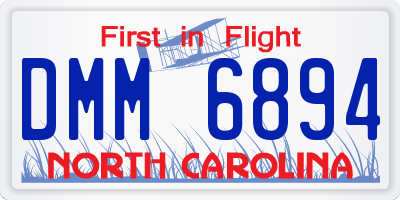 NC license plate DMM6894