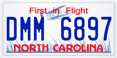 NC license plate DMM6897