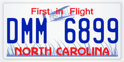 NC license plate DMM6899