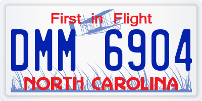 NC license plate DMM6904