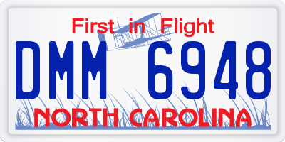 NC license plate DMM6948