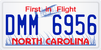 NC license plate DMM6956