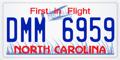 NC license plate DMM6959