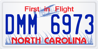 NC license plate DMM6973