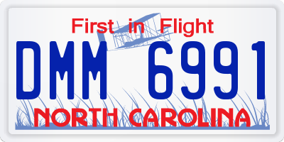 NC license plate DMM6991