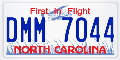 NC license plate DMM7044