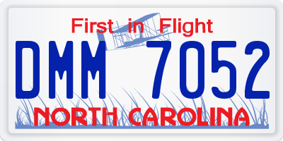 NC license plate DMM7052