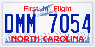 NC license plate DMM7054