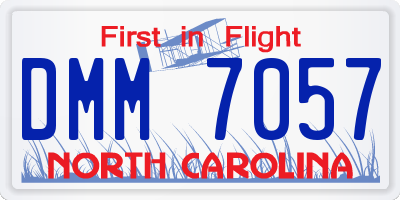 NC license plate DMM7057