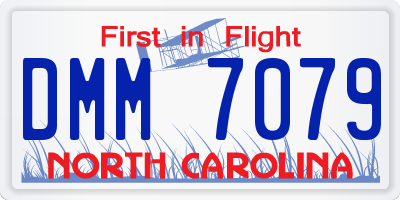 NC license plate DMM7079