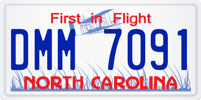 NC license plate DMM7091