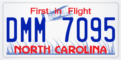 NC license plate DMM7095