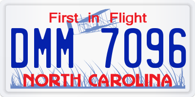 NC license plate DMM7096