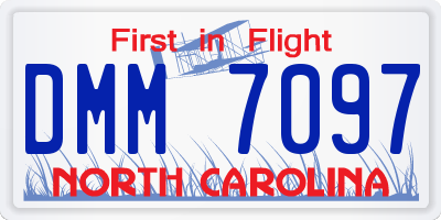 NC license plate DMM7097