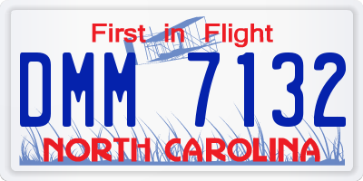 NC license plate DMM7132