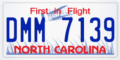 NC license plate DMM7139