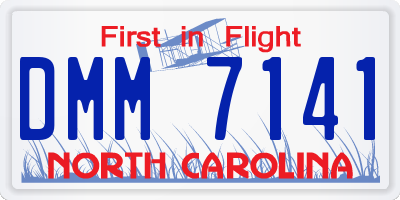 NC license plate DMM7141