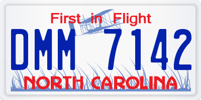 NC license plate DMM7142