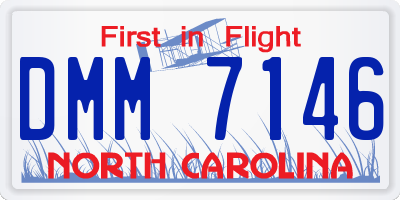 NC license plate DMM7146