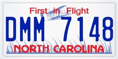 NC license plate DMM7148