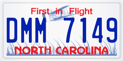 NC license plate DMM7149