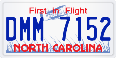 NC license plate DMM7152