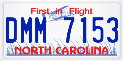 NC license plate DMM7153