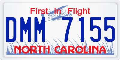 NC license plate DMM7155