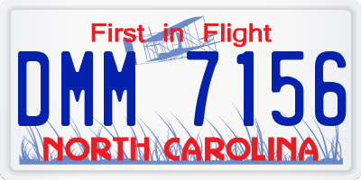 NC license plate DMM7156